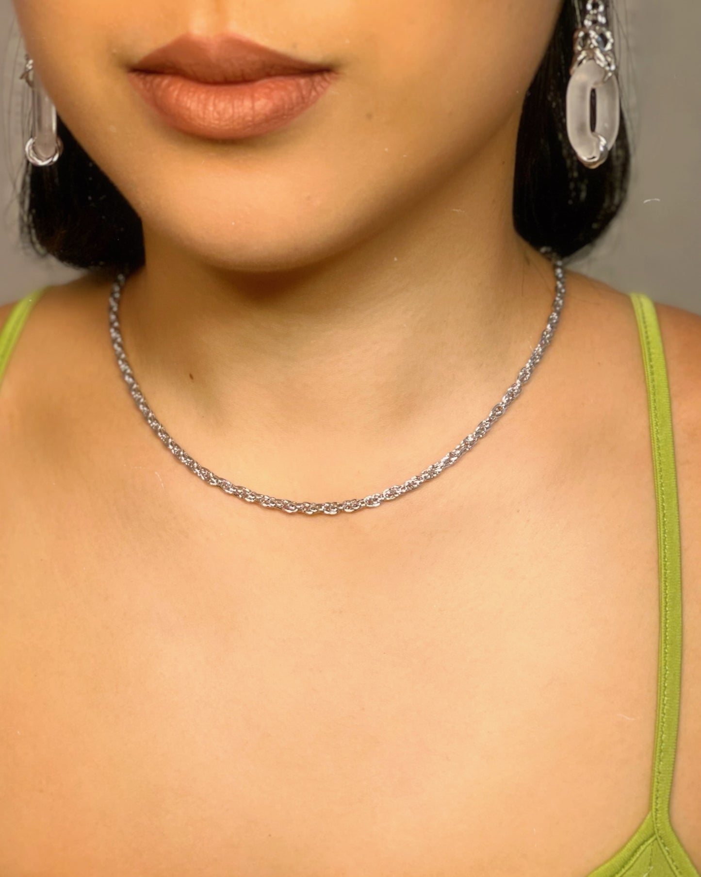 THE ROPE CHAIN NECKLACE - SILVER